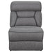 Higgins Upholstered Armless Chair Grey - U&U Home Budget Furniture (Carteret, NJ)