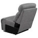 Higgins Upholstered Armless Chair Grey - U&U Home Budget Furniture (Carteret, NJ)