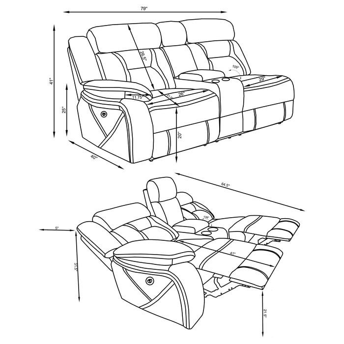 Higgins Reclining Sectionals - U&U Home Budget Furniture (Carteret, NJ)