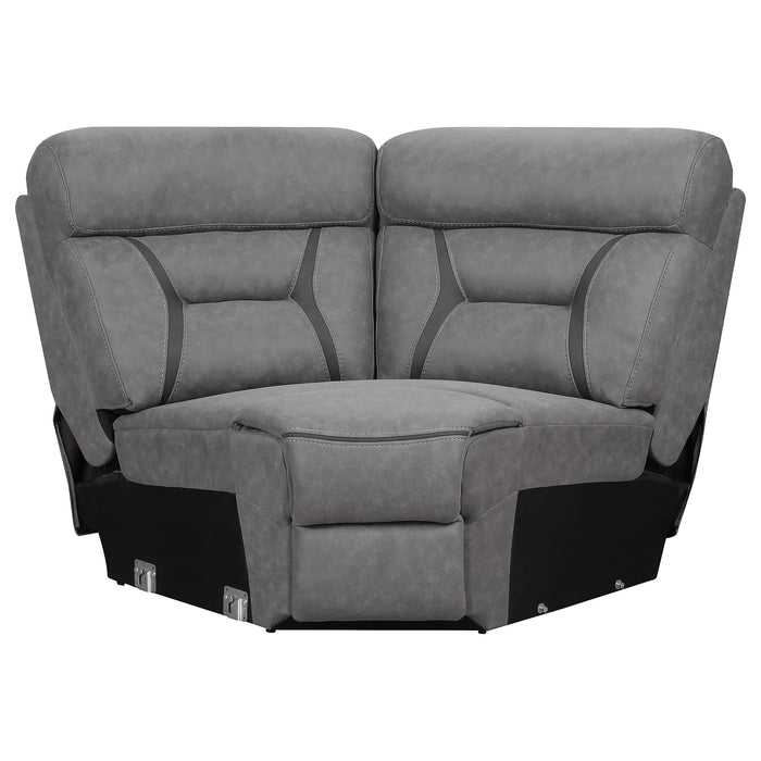 Higgins Upholstered Wedge Grey - U&U Home Budget Furniture (Carteret, NJ)