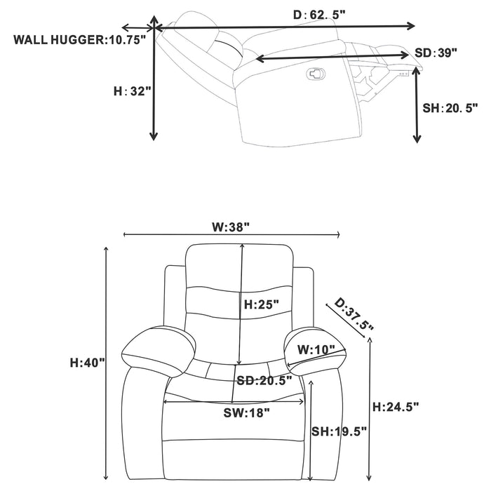 Nova Recliner - U&U Home Budget Furniture (Carteret, NJ)