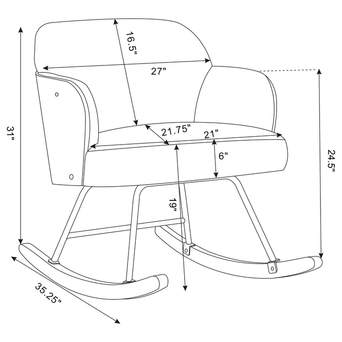 Paige Rocking Chair - U&U Home Budget Furniture (Carteret, NJ)