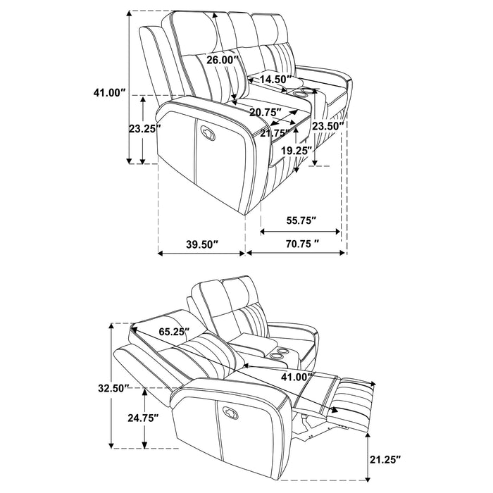 Raelynn Reclining 3 Pc Set - U&U Home Budget Furniture (Carteret, NJ)