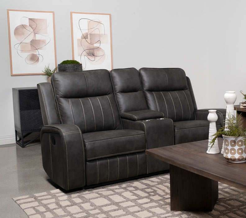 Raelynn Reclining Loveseat - U&U Home Budget Furniture (Carteret, NJ)