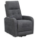 Howie Tufted Upholstered Power Lift Recliner Charcoal - U&U Home Budget Furniture (Carteret, NJ)