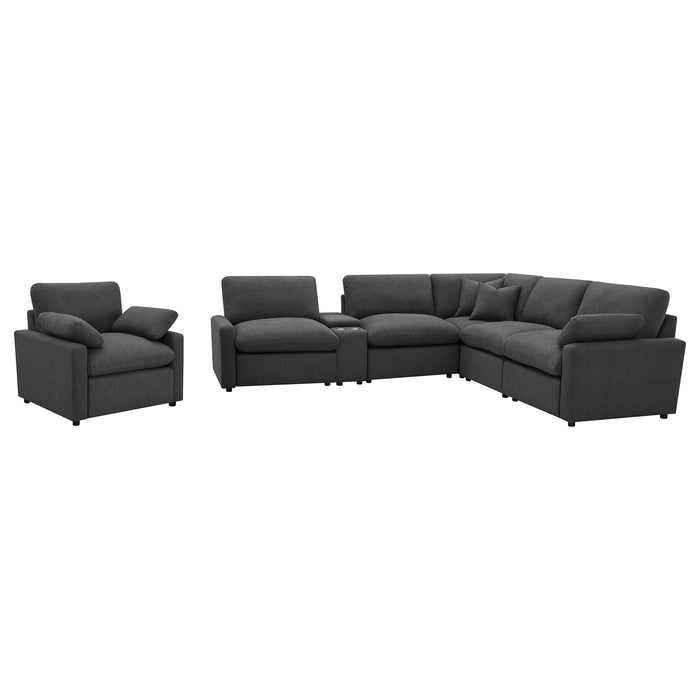 Collins Non Recling Sectionals - U&U Home Budget Furniture (Carteret, NJ)