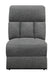 Bahrain Upholstered Armless Chair Charcoal - U&U Home Budget Furniture (Carteret, NJ)