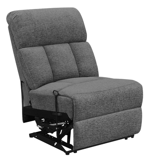 Bahrain Upholstered Armless Recliner Charcoal - U&U Home Budget Furniture (Carteret, NJ)