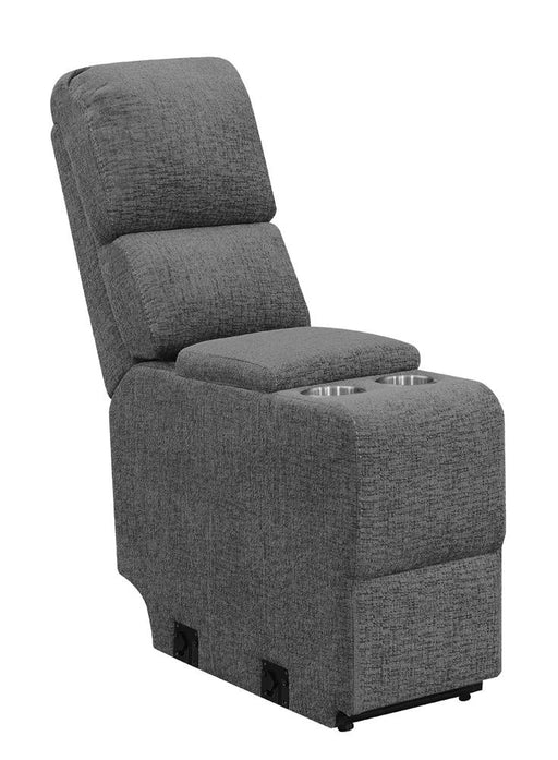 Bahrain Upholstered Console Charcoal - U&U Home Budget Furniture (Carteret, NJ)