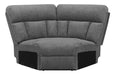 Bahrain Upholstered Wedge Charcoal - U&U Home Budget Furniture (Carteret, NJ)