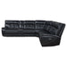 Hewitt Leather Upholstered Power Reclining Sectional Black - U&U Home Budget Furniture (Carteret, NJ)