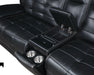 Hewitt Leather Upholstered Power Reclining Sectional Black - U&U Home Budget Furniture (Carteret, NJ)