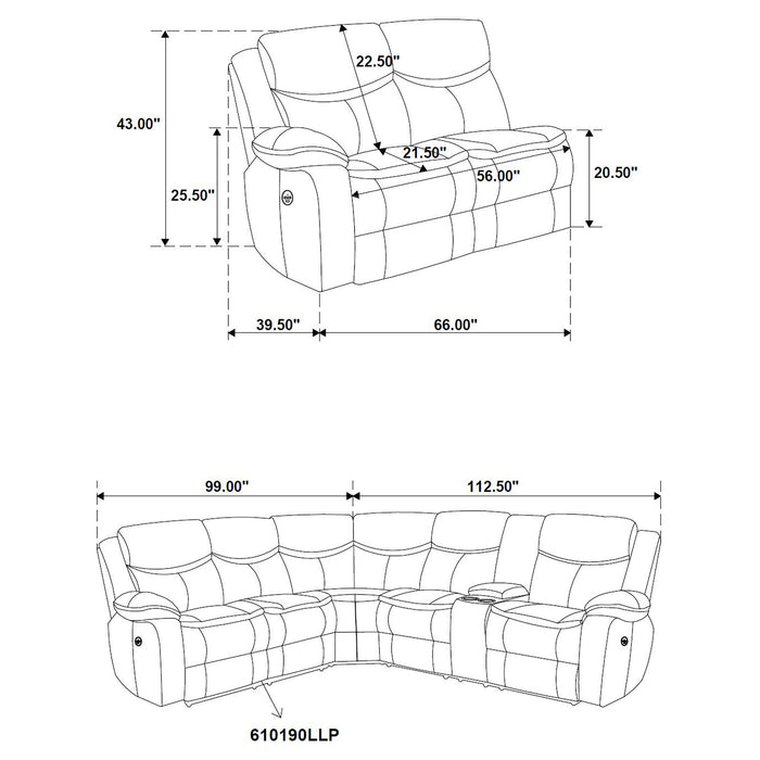 Sycamore Reclining Sectionals - U&U Home Budget Furniture (Carteret, NJ)