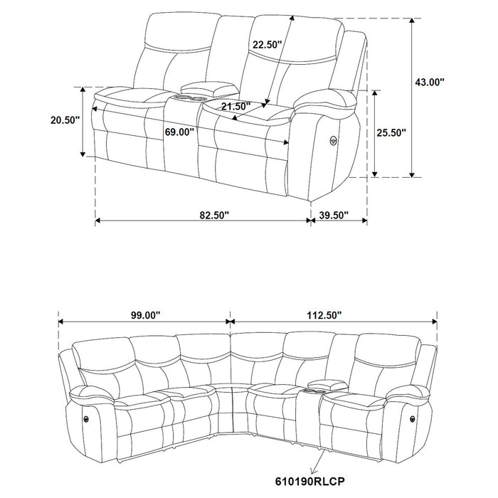 Sycamore Reclining Sectionals - U&U Home Budget Furniture (Carteret, NJ)