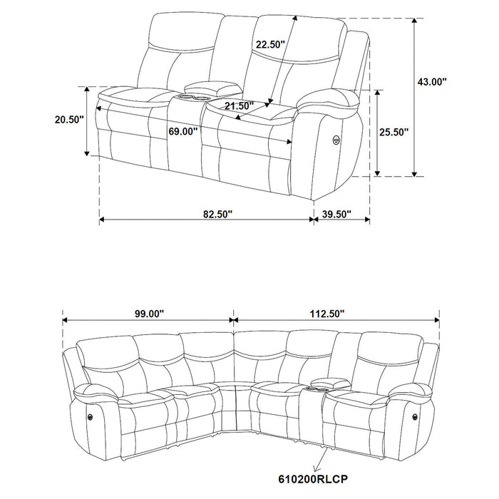 Sycamore Reclining Sectionals - U&U Home Budget Furniture (Carteret, NJ)