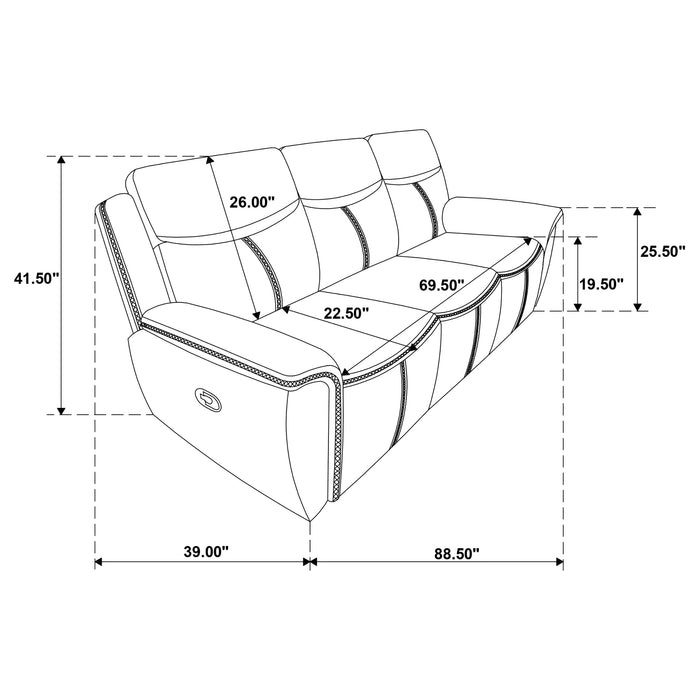 Sloane Reclining Sofa - U&U Home Budget Furniture (Carteret, NJ)