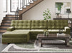 Caspian-Town Sectional with Chaise - U&U Home Budget Furniture (Carteret, NJ)