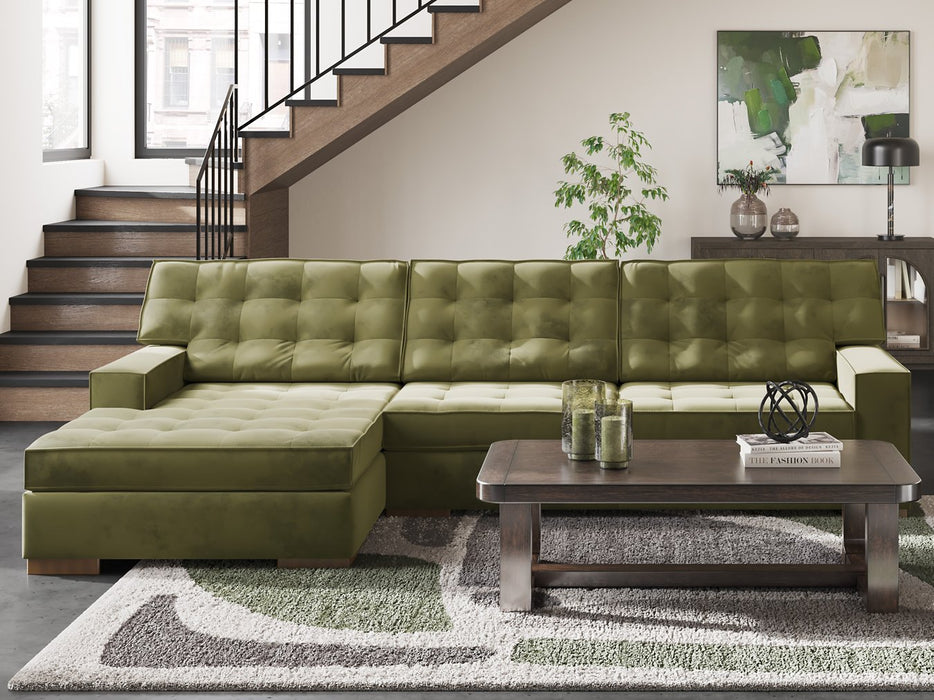 Caspian-Town Sectional with Chaise - U&U Home Budget Furniture (Carteret, NJ)