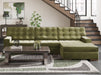 Caspian-Town Sectional with Chaise - U&U Home Budget Furniture (Carteret, NJ)