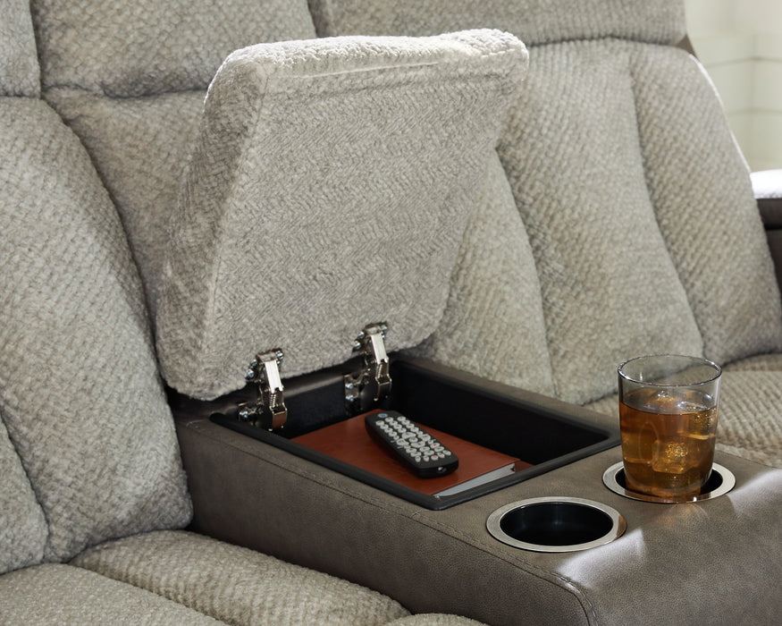 WhipLash Power Reclining Loveseat with Console - U&U Home Budget Furniture (Carteret, NJ)