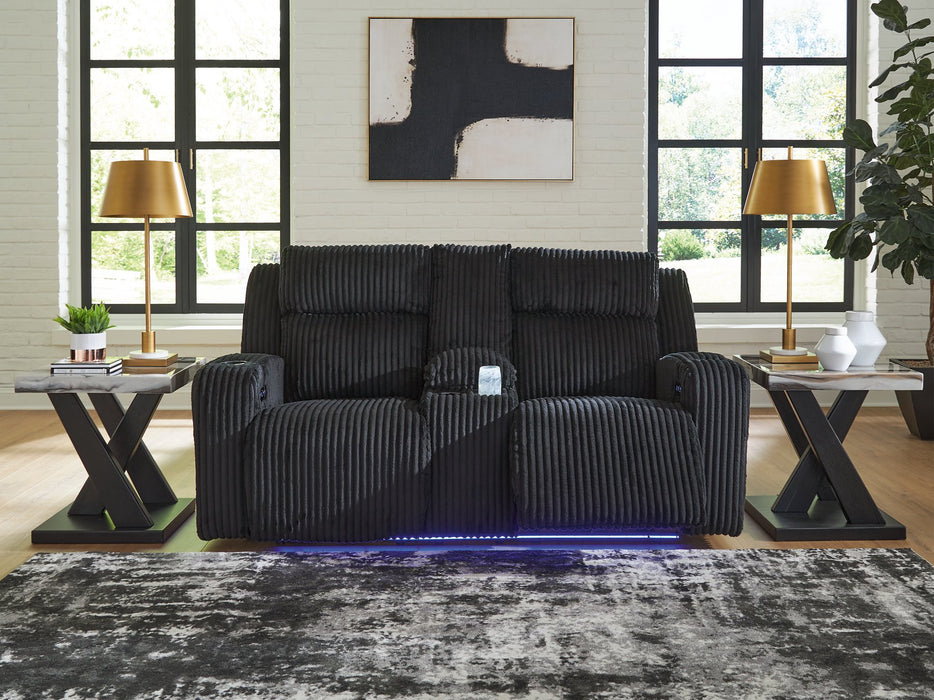 Forest Lake Power Reclining Loveseat with Console - U&U Home Budget Furniture (Carteret, NJ)