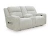 Forest Lake Power Reclining Loveseat with Console - U&U Home Budget Furniture (Carteret, NJ)
