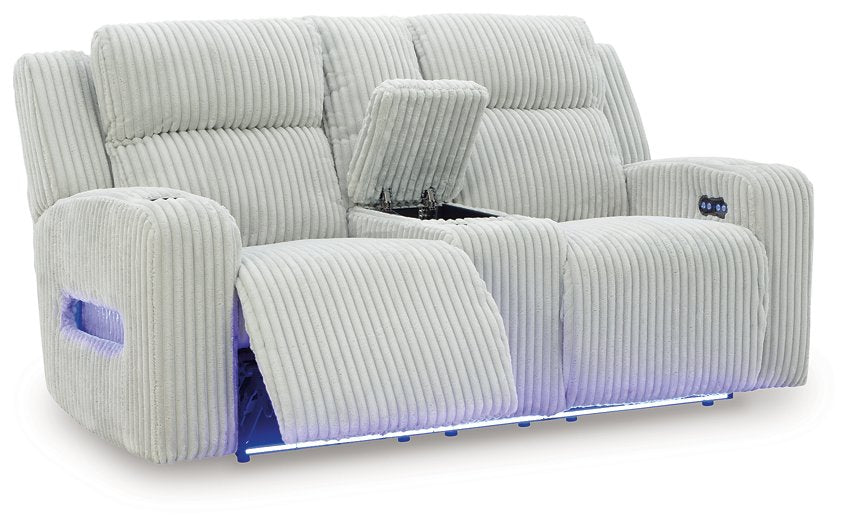 Forest Lake Power Reclining Loveseat with Console - U&U Home Budget Furniture (Carteret, NJ)