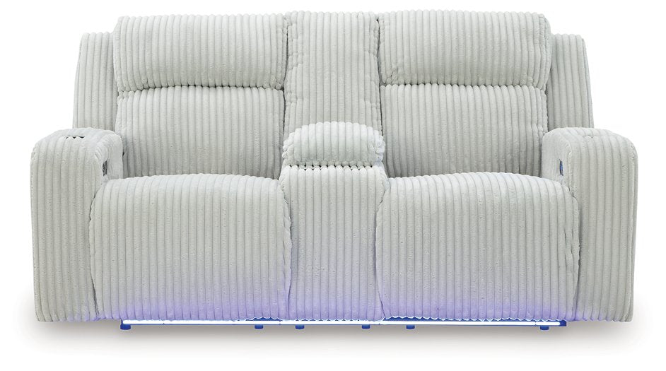Forest Lake Power Reclining Loveseat with Console - U&U Home Budget Furniture (Carteret, NJ)