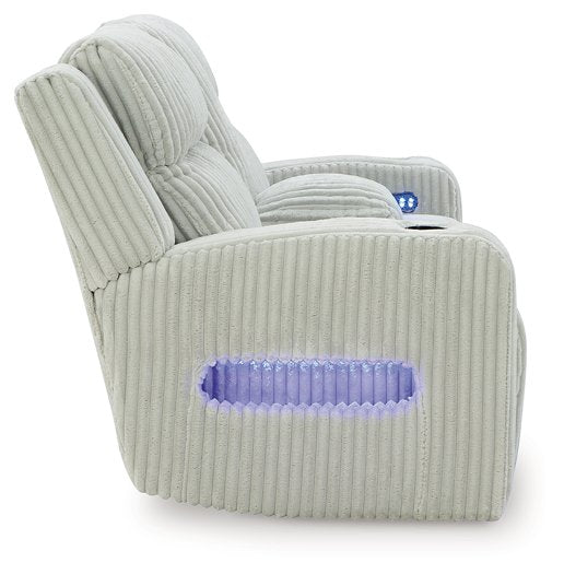 Forest Lake Power Reclining Loveseat with Console - U&U Home Budget Furniture (Carteret, NJ)