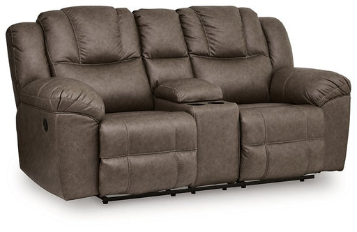 Lowilla Reclining Loveseat with Console - U&U Home Budget Furniture (Carteret, NJ)