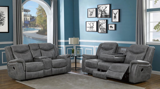Conrad 2-piece Living Room Set Grey - U&U Home Budget Furniture (Carteret, NJ)