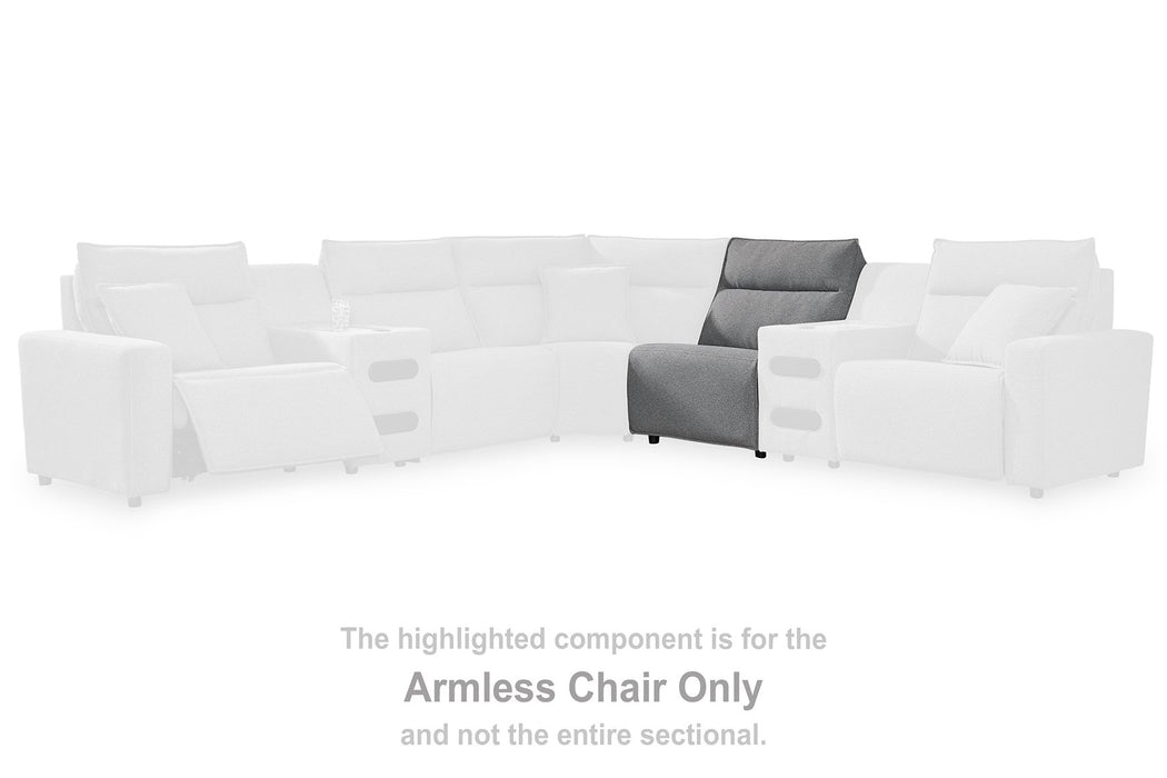 ModMax II Reclining Sectional with Chaise and Audio Console - U&U Home Budget Furniture (Carteret, NJ)