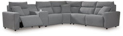 Modmax Reclining Sectional with Console - U&U Home Budget Furniture (Carteret, NJ)