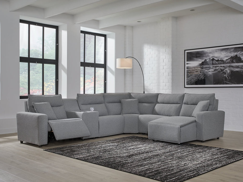 Modmax Power Reclining Sectional with Chaise - U&U Home Budget Furniture (Carteret, NJ)