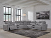 Modmax II Power Reclining Sectional with Audio Consoles - U&U Home Budget Furniture (Carteret, NJ)