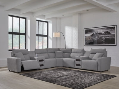 Modmax II Power Reclining Sectional with Audio Consoles - U&U Home Budget Furniture (Carteret, NJ)