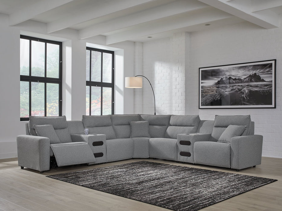 Modmax Power Reclining Sectional with Chaise - U&U Home Budget Furniture (Carteret, NJ)