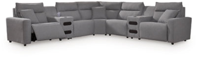 Modmax II Power Reclining Sectional with Audio Consoles - U&U Home Budget Furniture (Carteret, NJ)