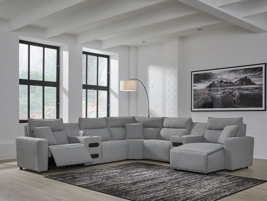 Modmax Power Reclining Sectional with Chaise - U&U Home Budget Furniture (Carteret, NJ)