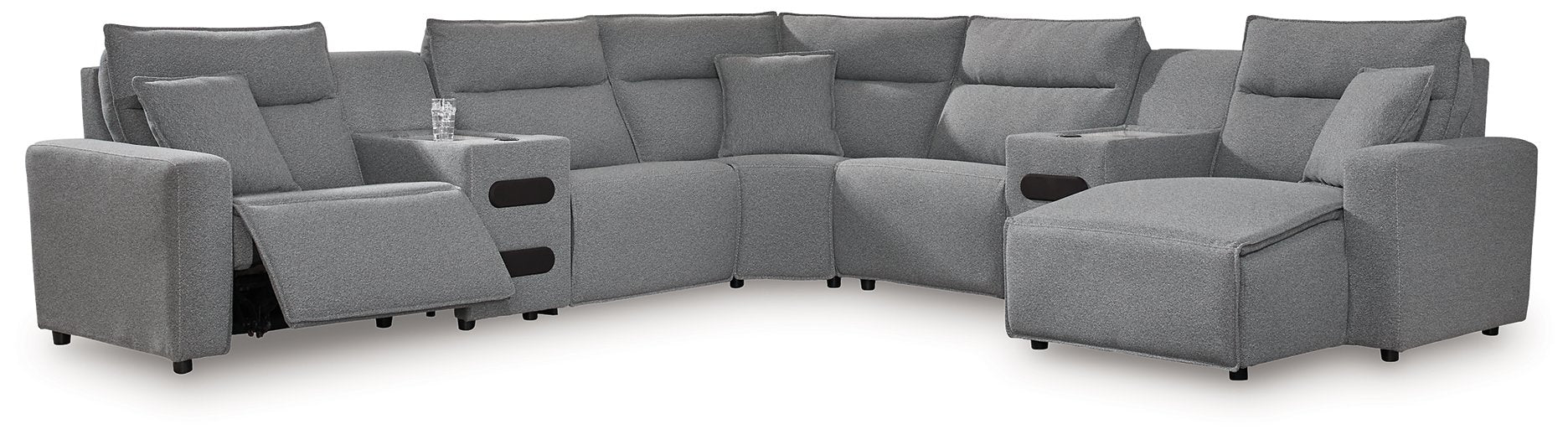 Modmax Power Reclining Sectional with Chaise - U&U Home Budget Furniture (Carteret, NJ)