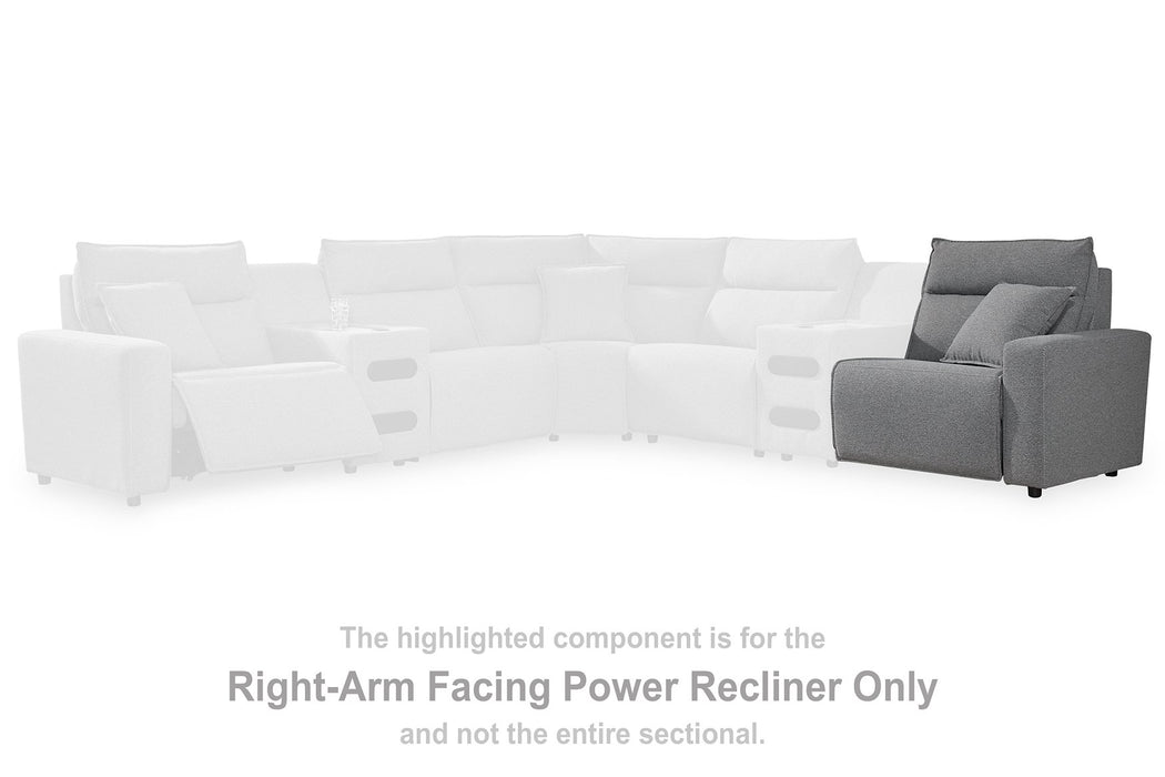 ModMax II Reclining Sectional with Chaise and Audio Console - U&U Home Budget Furniture (Carteret, NJ)