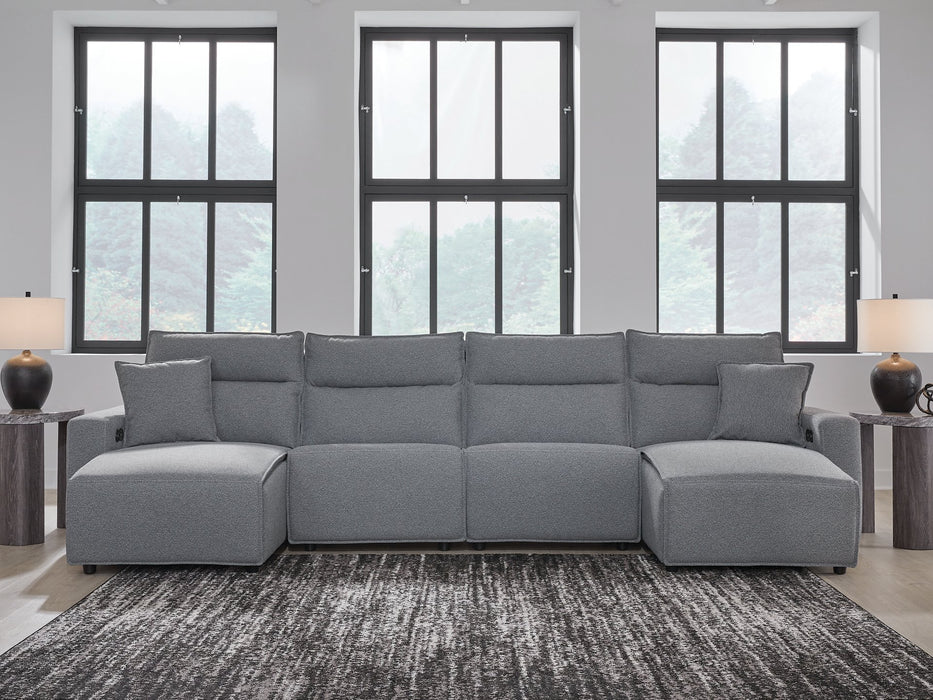 Modmax Power Reclining Sectional with Chaise - U&U Home Budget Furniture (Carteret, NJ)