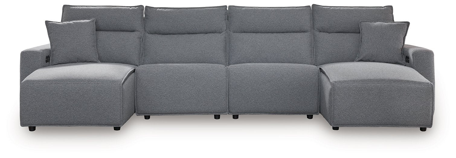 Modmax Power Reclining Sectional with Chaise - U&U Home Budget Furniture (Carteret, NJ)