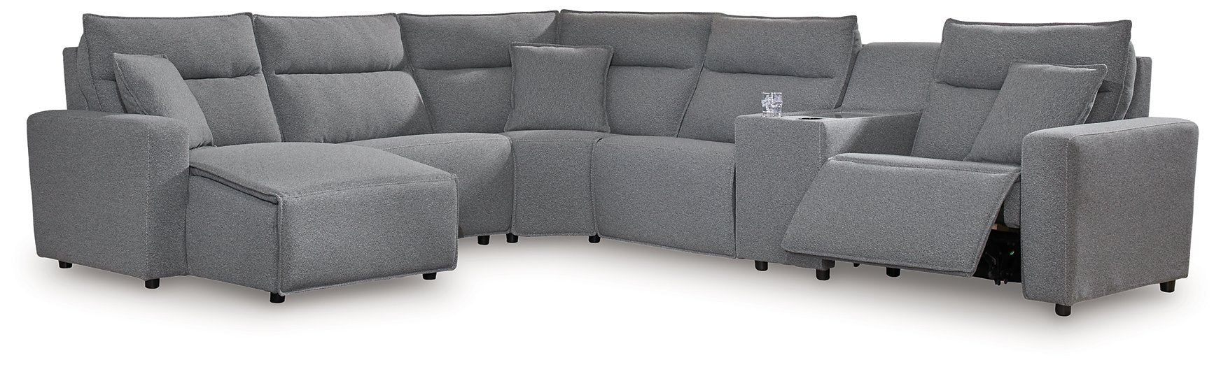 Modmax Power Reclining Sectional with Chaise - U&U Home Budget Furniture (Carteret, NJ)