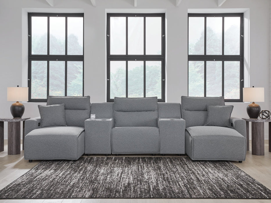 Modmax Power Reclining Sectional with Chaise - U&U Home Budget Furniture (Carteret, NJ)