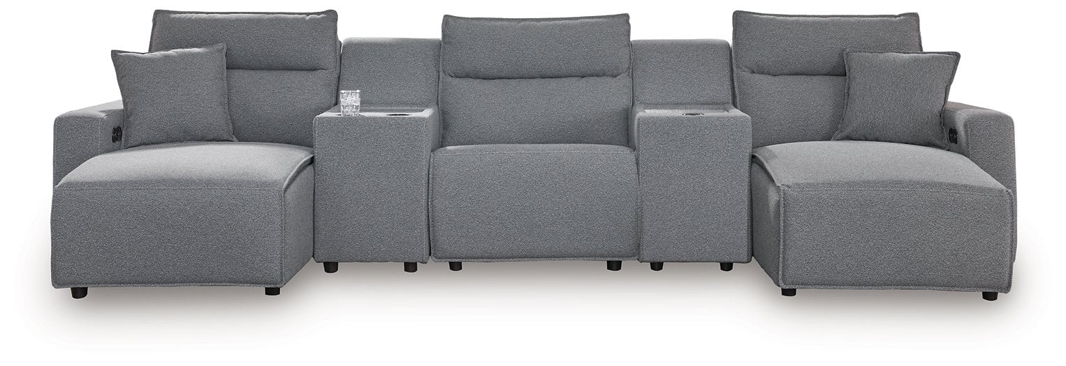 Modmax Power Reclining Sectional with Chaise - U&U Home Budget Furniture (Carteret, NJ)
