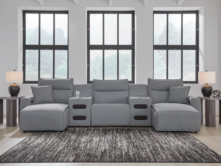Modmax Power Reclining Sectional with Chaise - U&U Home Budget Furniture (Carteret, NJ)