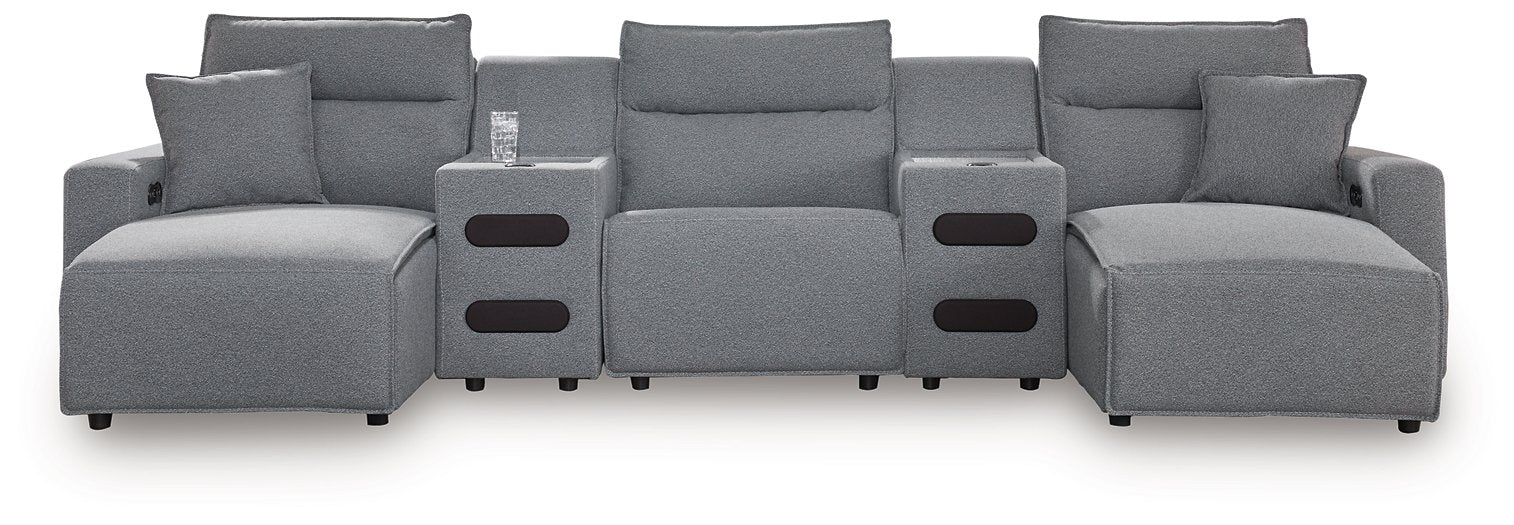 Modmax Power Reclining Sectional with Chaise - U&U Home Budget Furniture (Carteret, NJ)