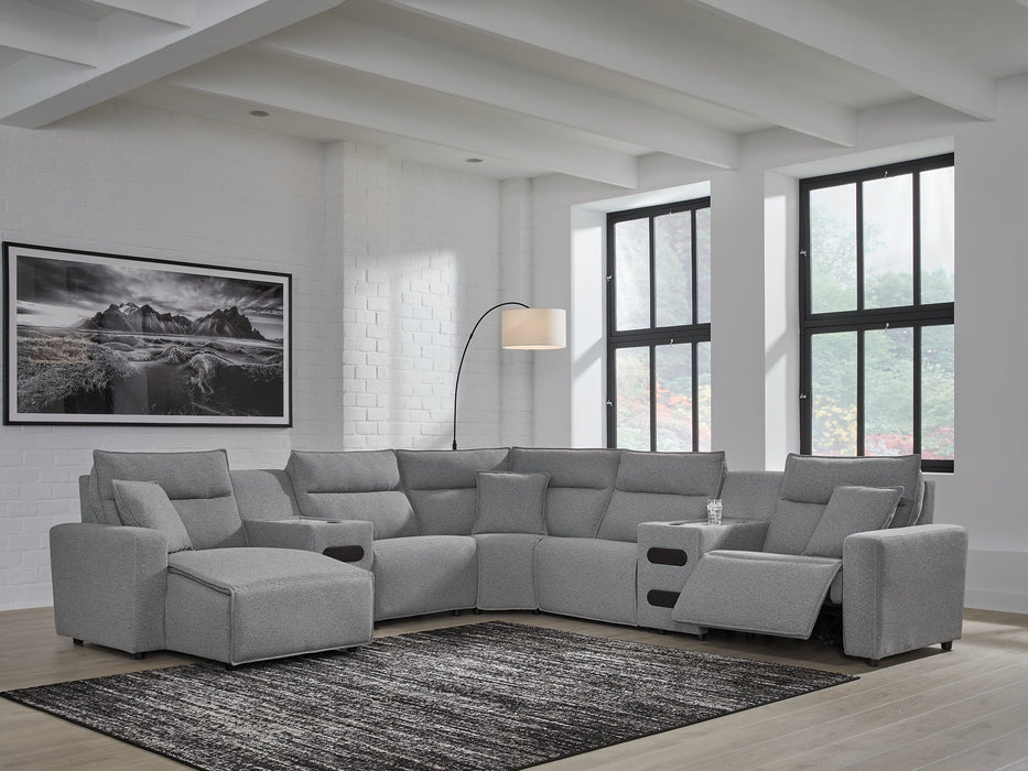 Modmax Power Reclining Sectional with Chaise - U&U Home Budget Furniture (Carteret, NJ)