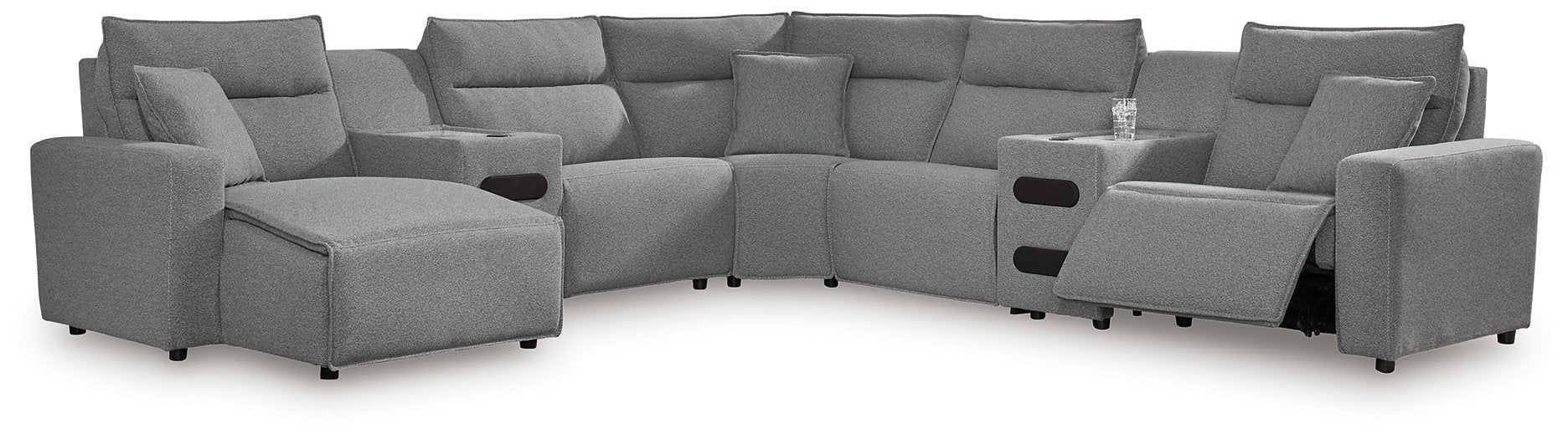 Modmax Power Reclining Sectional with Chaise - U&U Home Budget Furniture (Carteret, NJ)